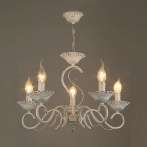 Люстра потолочная пятирожковая Мелодия Света E14 Белый картинка 